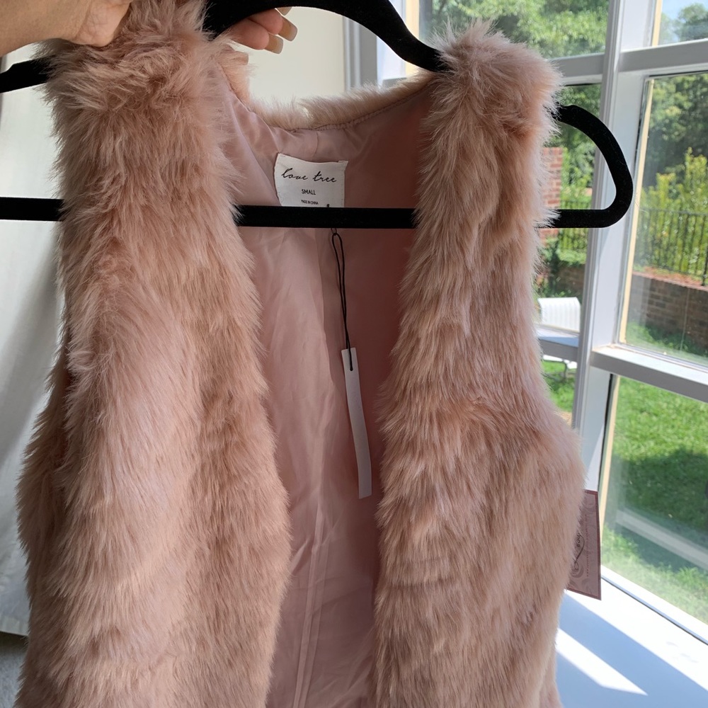 Blush Faux Fur Vest
